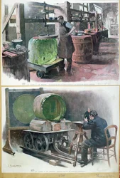 光学レンズ用ガラスの製造、1900